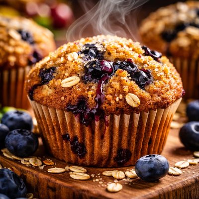 Image of Blueberry Oat Bread Muffins