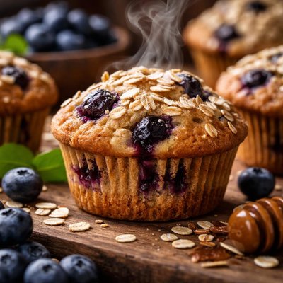 Image of Blueberry Oatmeal Muffins