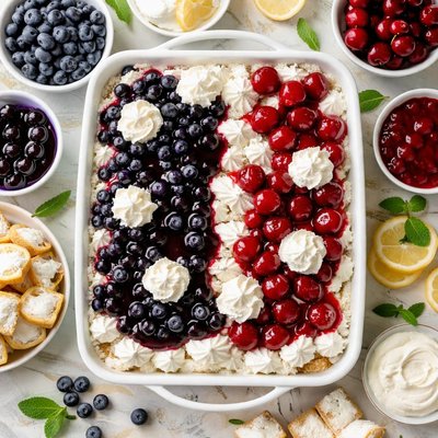 Image of Blueberry or Cherry Angel Dessert