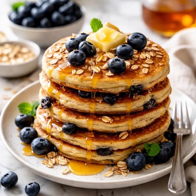 Image of Blueberry Pancakes Low Gi with Oats