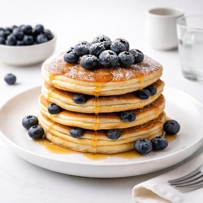 Image of Blueberry Pancakes Using Cake Flour
