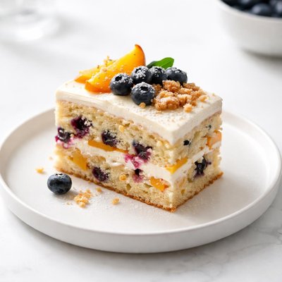 Image of Blueberry Peach Cake Rose Reisman