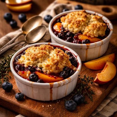 Image of Blueberry Peach Cobblers for 2