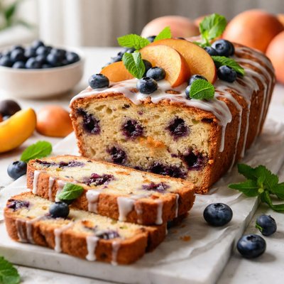 Image of Blueberry Peach Pound Cake