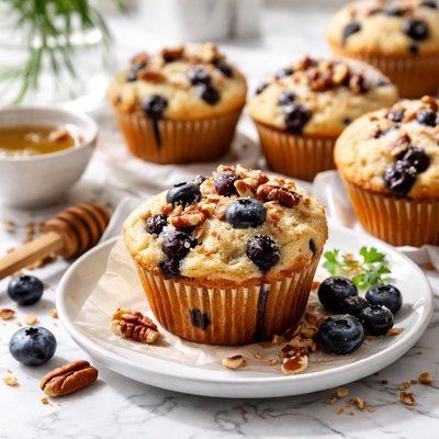 Image of Blueberry Pecan Corn Muffins