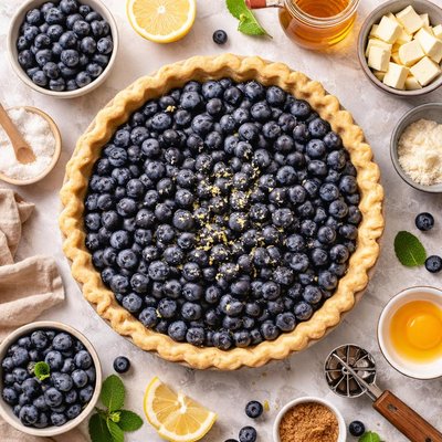 Image of Blueberry Pie No Filling Just Blueberries