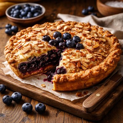 Image of Blueberry Pie with Sweet Almond Crust