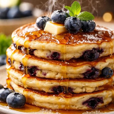 Image of Blueberry Ricotta Pancakes