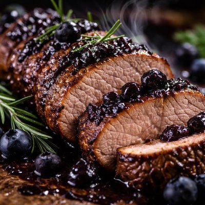 Image of Blueberry Rum Marinated Pork Tenderloin