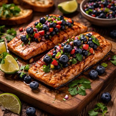 Image of Blueberry Salmon Salsa