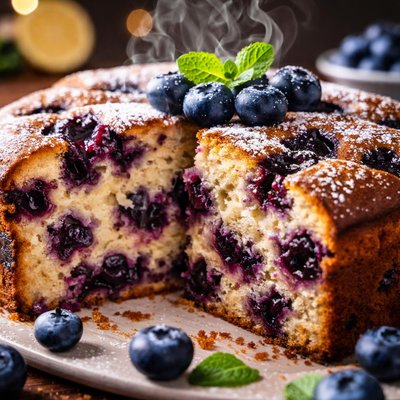 Image of Blueberry Sour Cream Cake