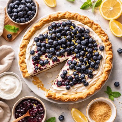 Image of Blueberry Sour Cream Pie Easy