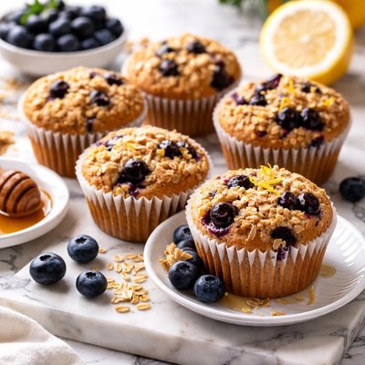 Image of Blueberry Whole Grain Corn Muffins