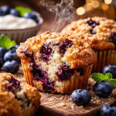 Image of Blueberry Yogurt Muffins