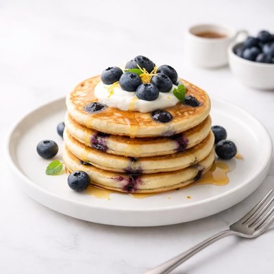Image of Blueberry Yogurt Pancakes