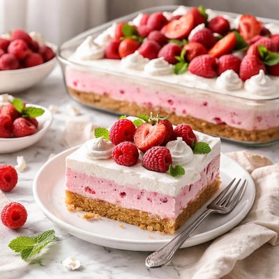 Image of Blushing Maid German Raspberry Dessert