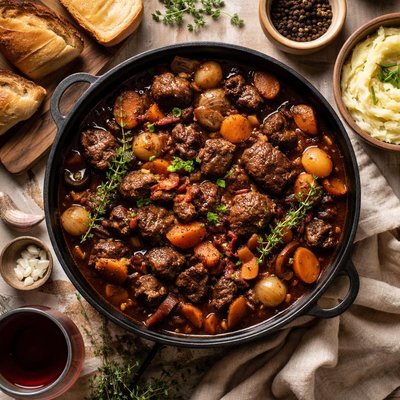 Image of Boeuf Bourguignonne Beef Burgundy Stew