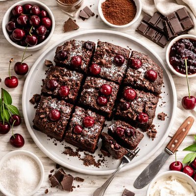 Image of Boiled Chocolate Cherry Cake
