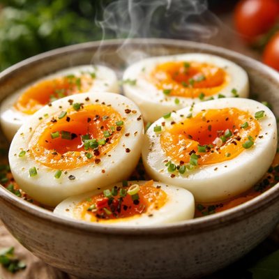 Image of Boiled Egg in a Bowl