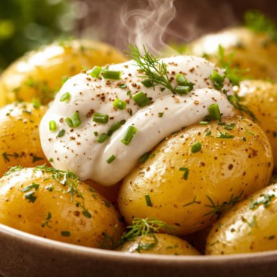 Image of Whole30 Boiled Potatoes with Sour Cream