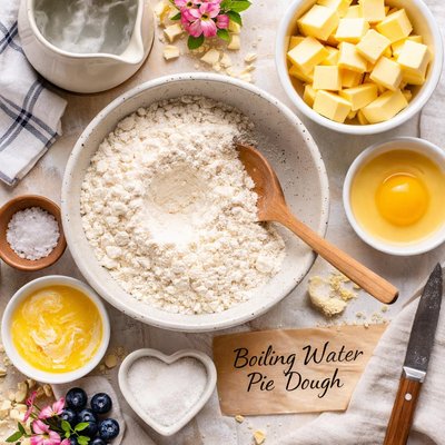 Image of Boiling Water Pie Dough Very Easy