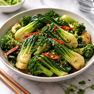 Image of Bok Choy Broccoli Stir Fry