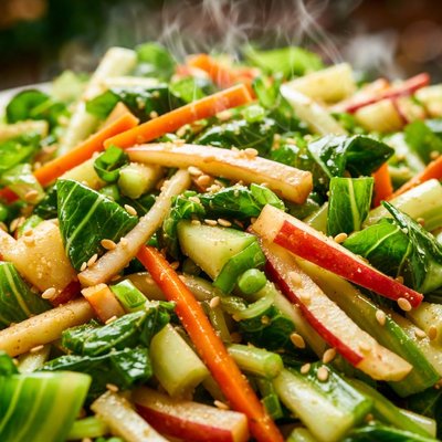Image of Bok Choy Carrot and Apple Slaw
