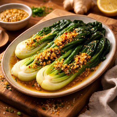 Image of Bok Choy with Ginger Vinaigrette