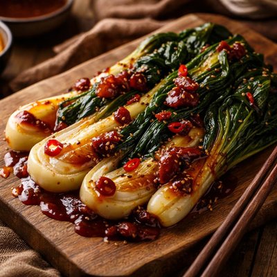 Image of Bok Choy with Plum Sauce