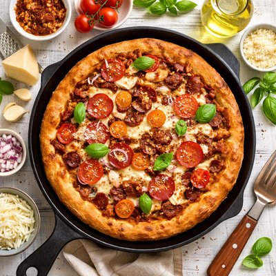 Image of Bolognese Style Pan Pizza