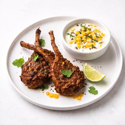 Image of Bombay Chops with Corn and Cumin Raita