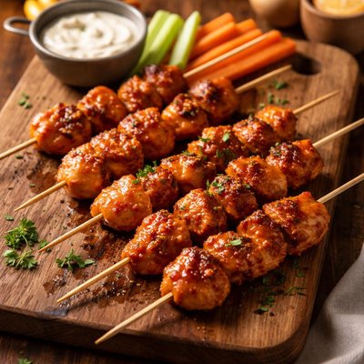 Image of Boneless Buffalo Chicken Skewers