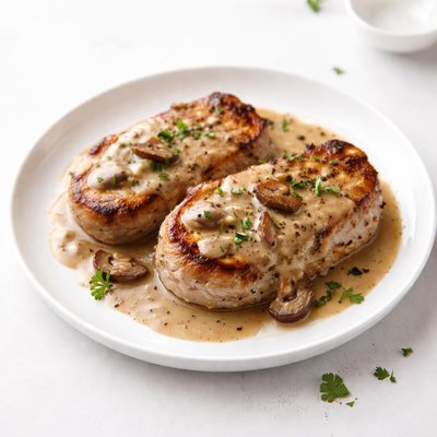 Image of Boneless Pork Chops with Gravy