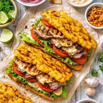 Image of Borinquen Jibarito Sandwich