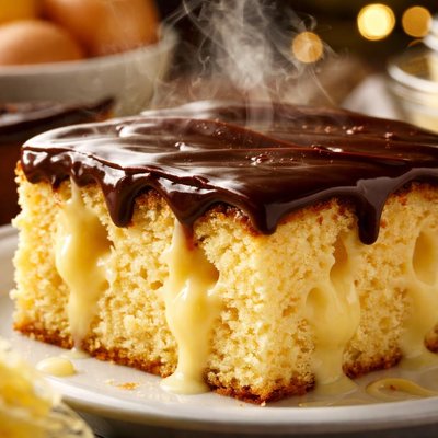 Image of Boston Cream Poke Cake