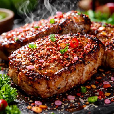 Image of Bottle of Pop Pork Chops