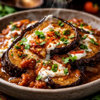 Image of Bouranee Baunjan Afghan Eggplant with Yogurt Sauce