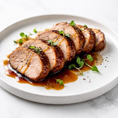 Image of Bourbon and Honey Smoke Roasted Pork Tenderloin