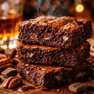 Image of Bourbon Fudge Brownies