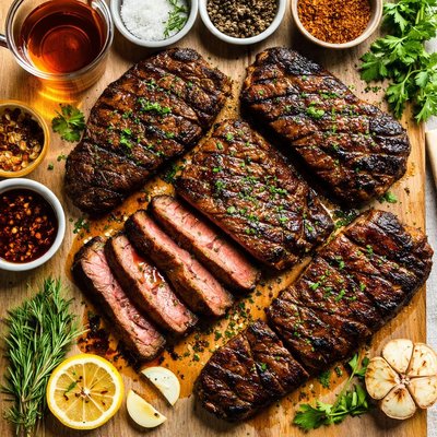 Image of Bourbon Marinated Steaks