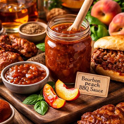 Image of Bourbon Peach Barbecue Sauce and Its Uses