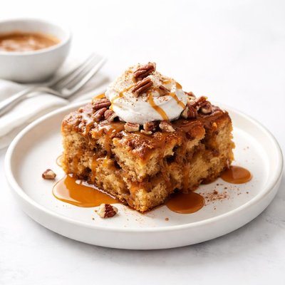 Image of Bourbon Spiked Pumpkin Bread Pudding Crock Pot