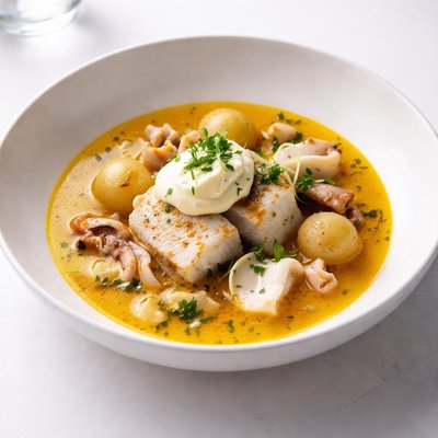Image of Bourride Stoise Provence Fish Soup with Aoli