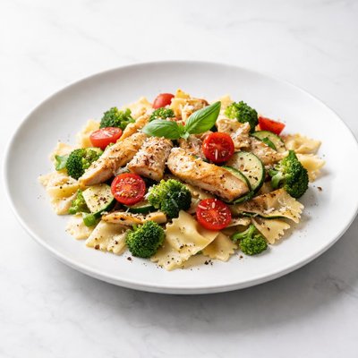 Image of Bow Tie Pasta with Chicken and Vegetables