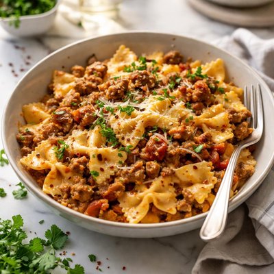 Image of Bow Tie Pasta with Italian Sausage