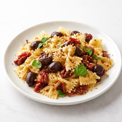Image of Bow Tie Pasta with Sun Dried Tomatoes and Kalamata Olives