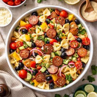 Image of Bow Tie Sausage Pasta Salad