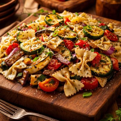 Image of Bow Tie Surprise with Grilled Garden Veggies