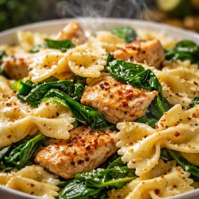 Image of Bow Ties with Chicken and Spinach