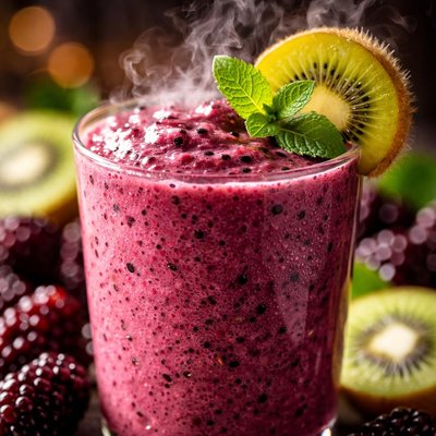 Image of Boysenberry Kiwi Smoothie